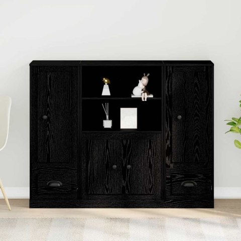 VidaXL Highboard Čierny dub 132 x 35.5 x 103.5 cm Kompozitné drevo