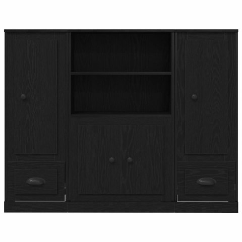 VidaXL Highboard Čierny dub 132 x 35.5 x 103.5 cm Kompozitné drevo
