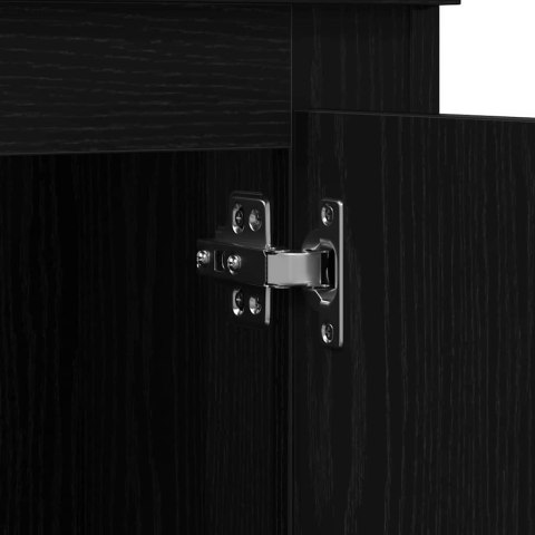 VidaXL Highboard Čierny dub 132 x 35.5 x 103.5 cm Kompozitné drevo