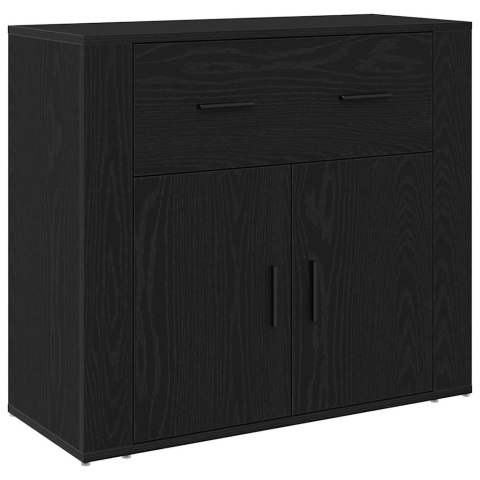 VidaXL Highboard Čierny dub 80 x 33 x 150 cm Kompozitné drevo