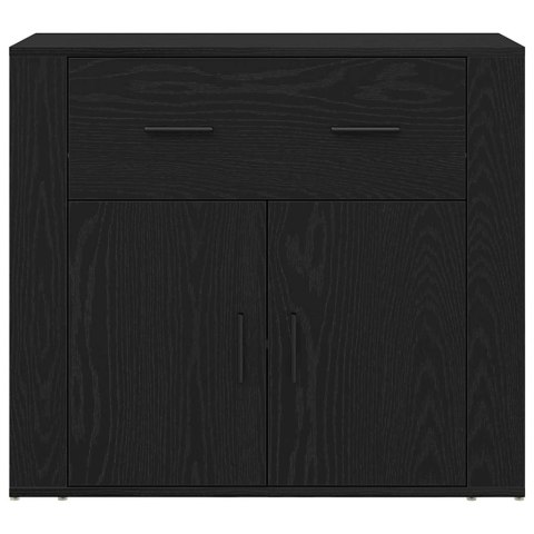 VidaXL Highboard Čierny dub 80 x 33 x 150 cm Kompozitné drevo