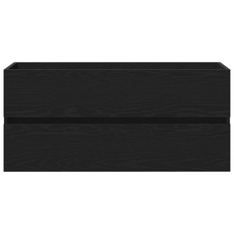 VidaXL Kúpeľňová skrinka pod umývadlo Čierny dub 100 x 39 x 62 cm