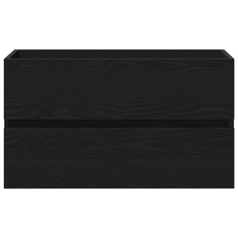 VidaXL Kúpeľňová skrinka pod umývadlo Čierny dub 80 x 39 x 62 cm