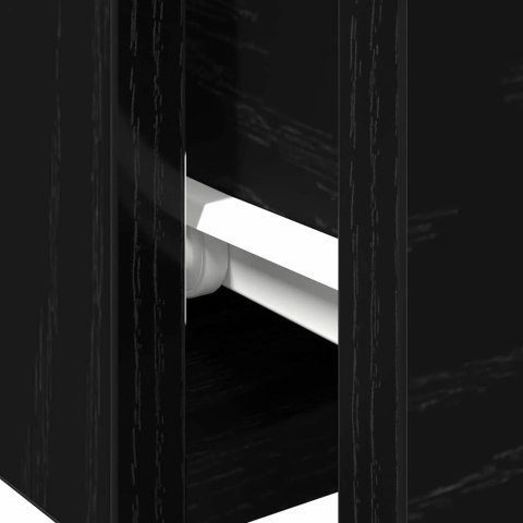 VidaXL Závesná skrinka so zásuvkou 2 pcs Čierny dub 102 x 30 x 20 cm