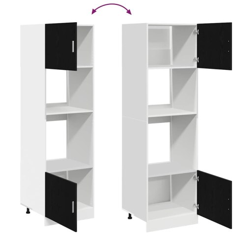 VidaXL Závesná skrinka Čierny dub 60 x 57 x 207 cm Kompozitné drevo