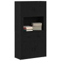 VidaXL Highboard Čierny dub 80 x 33 x 150 cm Kompozitné drevo