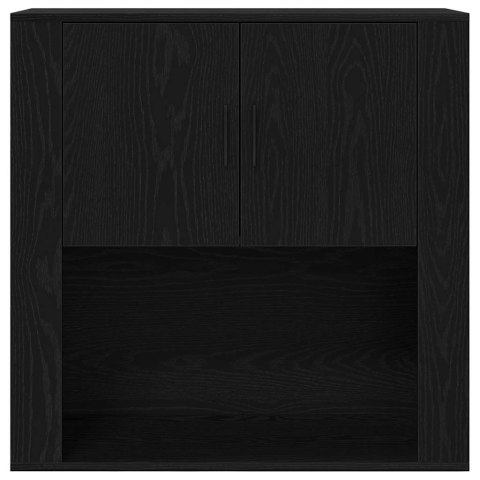 VidaXL Highboard Čierny dub 80 x 33 x 150 cm Kompozitné drevo