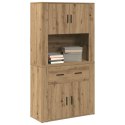 VidaXL Highboard dub artisan 80 x 33 x 150 cm Kompozitné drevo