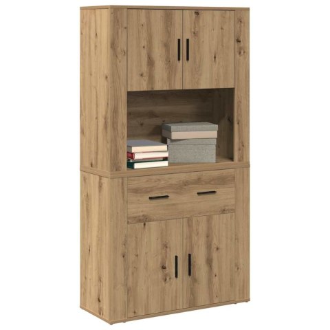 VidaXL Highboard dub artisan 80 x 33 x 150 cm Kompozitné drevo