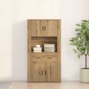 VidaXL Highboard dub artisan 80 x 33 x 150 cm Kompozitné drevo