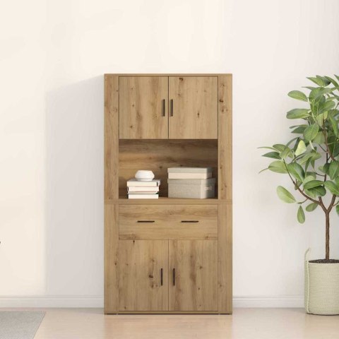 VidaXL Highboard dub artisan 80 x 33 x 150 cm Kompozitné drevo
