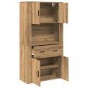VidaXL Highboard dub artisan 80 x 33 x 150 cm Kompozitné drevo