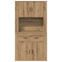 VidaXL Highboard dub artisan 80 x 33 x 150 cm Kompozitné drevo