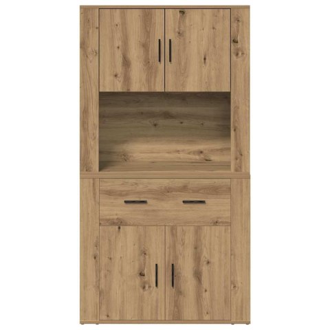 VidaXL Highboard dub artisan 80 x 33 x 150 cm Kompozitné drevo