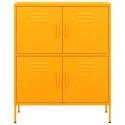 VidaXL Úložná skrinka horčicovo-žltá 80x35x101,5 cm oceľ