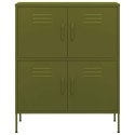 VidaXL Úložná skrinka olivovozelená 80x35x101,5 cm oceľ