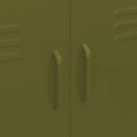 VidaXL Úložná skrinka olivovozelená 80x35x101,5 cm oceľ