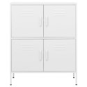 VidaXL Úložná skrinka biela 80x35x101,5 cm oceľ