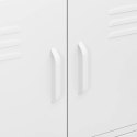 VidaXL Úložná skrinka biela 80x35x101,5 cm oceľ