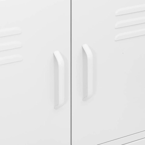 VidaXL Úložná skrinka biela 80x35x101,5 cm oceľ