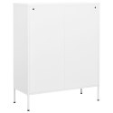 VidaXL Úložná skrinka biela 80x35x101,5 cm oceľ