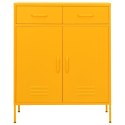 VidaXL Úložná skrinka horčicovo-žltá 80x35x101,5 cm oceľ