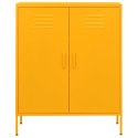 VidaXL Úložná skrinka horčicovo-žltá 80x35x101,5 cm oceľ