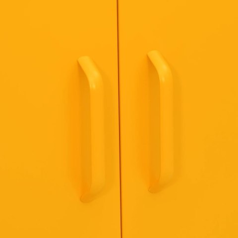 VidaXL Úložná skrinka horčicovo-žltá 80x35x101,5 cm oceľ