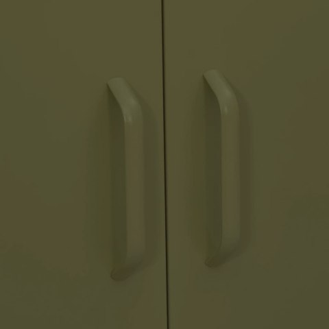 VidaXL Úložná skrinka olivovozelená 80x35x101,5 cm oceľ