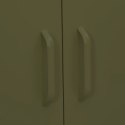 VidaXL Úložná skrinka olivovozelená 80x35x101,5 cm oceľ