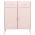 VidaXL Úložná skrinka ružová 80x35x101,5 cm oceľ
