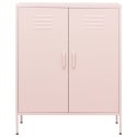 VidaXL Úložná skrinka ružová 80x35x101,5 cm oceľ
