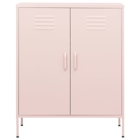 VidaXL Úložná skrinka ružová 80x35x101,5 cm oceľ