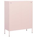 VidaXL Úložná skrinka ružová 80x35x101,5 cm oceľ