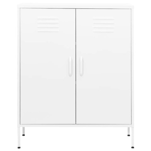 VidaXL Úložná skrinka biela 80x35x101,5 cm oceľ