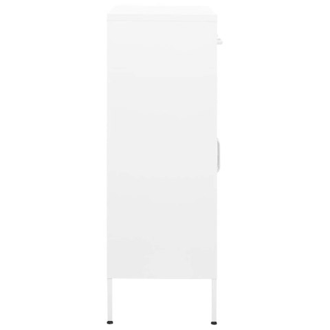 VidaXL Úložná skrinka biela 80x35x101,5 cm oceľ