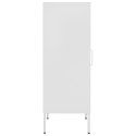 VidaXL Úložná skrinka biela 42,5x35x101,5 cm oceľ