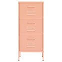 VidaXL Úložná skrinka ružová 42,5x35x101,5 cm oceľ