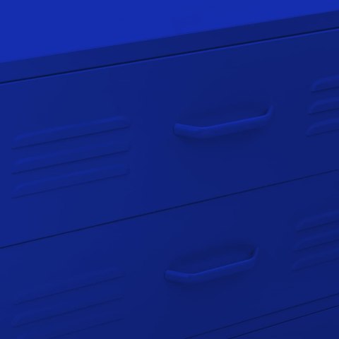 VidaXL Zásuvková skrinka námornícka modrá 80x35x101,5 cm oceľ