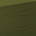 VidaXL Zásuvková skrinka olivovo zelená 80x35x101,5 cm oceľ