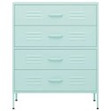 VidaXL Zásuvková skrinka mätovo zelená 80x35x101,5 cm oceľ