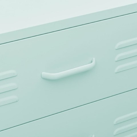 VidaXL Zásuvková skrinka mätovo zelená 80x35x101,5 cm oceľ