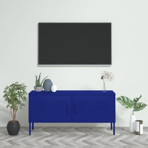 VidaXL TV skrinka námornícka modrá 105x35x50 cm oceľ