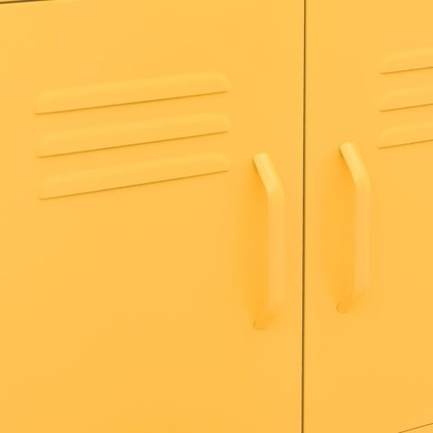 VidaXL Úložná skrinka, horčicovo žltá 60x35x56 cm, oceľ