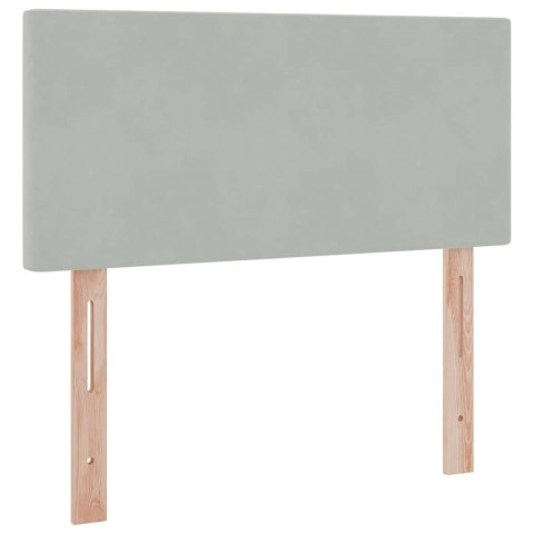 VidaXL Úložná posteľ s matracmi Svetlosivá 100 x 200 cm Zamat