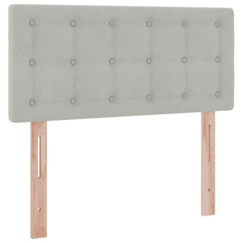 VidaXL Úložná posteľ s matracmi Svetlosivá 100 x 200 cm Zamat