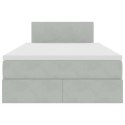 VidaXL Úložná posteľ s matracmi Svetlosivá 120 x 200 cm Zamat