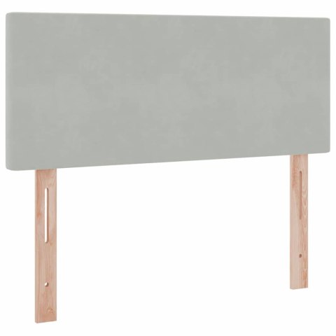 VidaXL Úložná posteľ s matracmi Svetlosivá 120 x 200 cm Zamat