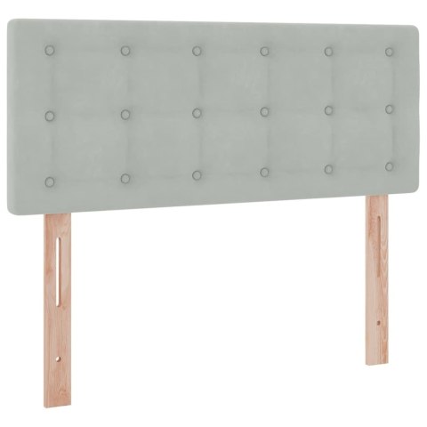 VidaXL Úložná posteľ s matracmi Svetlosivá 120 x 200 cm Zamat