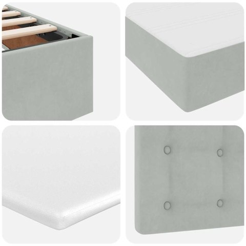 VidaXL Úložná posteľ s matracmi Svetlosivá 120 x 200 cm Zamat